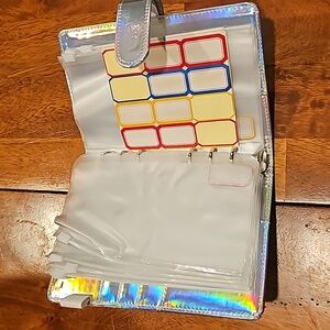 Holographic silver money saver case, magnetic closure